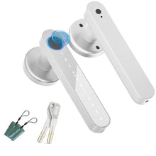Load image into Gallery viewer, Fingerprint Door Lock,Smart Door knob,biometric Door Lock,with passcode keypad Fobs keyless Entry Door Handlefor Bedroom Home Hotel Office Apartment (Silver)_1