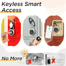 Load image into Gallery viewer, Fingerprint Lock, Dhiedas Gym Lock, Bluetooth Lock, Small Fingerprint Padlock with Keyless, Weatherproof Smart Lock for Gym Locker School Suitcase Cabinet Luggage Storage and Fence, Silver_7001