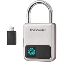 Load image into Gallery viewer, Fingerprint Padlock, Smart Padlock with USB Charging Support, Fingerprint Lock, Biometric Lock Suitable for Luggage, Bookcase, Suitcase, Backpack, Bike, School Locker, Gym Locker Lock(Gold)_1