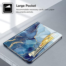 Load image into Gallery viewer, Fintie Folio Case for iPad Pro 11-inch (4th / 3rd Generation) 2022/2021 - Multiple Angles Viewing Stand Cover with Pencil Holder & Pocket, Also Fit iPad Pro 11" 2nd/1st Gen, Ocean Marble, oceanmarble_798