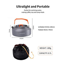 Load image into Gallery viewer, Fire-Maple Feast T3 0.7L Camping Kettle Portable Teapot for Hiking Camping_8101