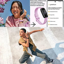 Load image into Gallery viewer, Fitbit Inspire 3 Health & Fitness Activity Tracker (Lilac Bliss) with Workout Intensity, Sleep Tracking, Heart Rate, 2 Bands, 3.3foot Charging Cable, Wall Adapter, Screen Protectors & PremGear Cloth, LilacBlissBlack_1286