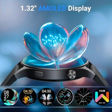 Load image into Gallery viewer, Fitpolo Smart Watch for Men Women,1.3" AMOLED Touchscreen Fitness Tracker, Make/Answer Calls, Heart Rate SpO2 Monitor, 3ATM Waterproof, Sleep & Activity Tracking Smartwatch for Android Phones iPhone, Black_287