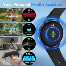 Load image into Gallery viewer, Fitpolo Smart Watch for Men Women,1.3" AMOLED Touchscreen Fitness Tracker, Make/Answer Calls, Heart Rate SpO2 Monitor, 3ATM Waterproof, Sleep & Activity Tracking Smartwatch for Android Phones iPhone, Black_289