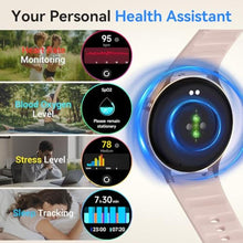 Load image into Gallery viewer, Fitpolo Smart Watch for Women,1.3" AMOLED Touchscreen Fitness Tracker, Make/Answer Calls, Heart Rate SpO2 Monitor, 3ATM Waterproof, Sleep & Activity Tracking Smartwatch for Android Phones iPhone, RoseGold_1412