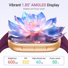 Load image into Gallery viewer, Fitpolo Smart Watch for Women, 1.85" AMOLED Fitness Tracker with Bluetooth Call, Heart Rate/Sleep/SPO Monitor, 100+ Sports Modes, 3ATM Waterproof Smartwatch for Android/iPhone, Includes 2 Bands, Purple_891