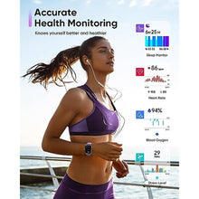 Load image into Gallery viewer, Fitpolo Smart Watches for Women Men, Alexa Built-in 1.8" Fitness Tracker Watch for Android iOS, Waterproof Activity Trackers with 100 Sports, GPS via Phone, Heart Rate Sleep SpO2 Monitor - Purple_2740
