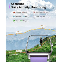 Load image into Gallery viewer, Fitpolo Smart Watches for Women Men, Alexa Built-in 1.8" Fitness Tracker Watch for Android iOS, Waterproof Activity Trackers with 100 Sports, GPS via Phone, Heart Rate Sleep SpO2 Monitor - Purple_775