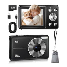 Load image into Gallery viewer, FLATIC 4K Digital Cameras for Photography, Digital Camera for Tenns with 32GB TF Card, Camera for Photography (R2L-2)_1