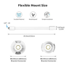 Load image into Gallery viewer, Flexible Baby Monitor Mount for HelloBaby HB6550/HB65/HB66/HB6558/HB248, ANMEATE SM935E/SM650, Compatibile with Bonoch ChildsFarm Eufy Baby Monitor, 20'' Arm Bracket Holder to Crib Cot Shelves, White_1351