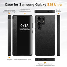 Load image into Gallery viewer, Flip Case for Samsung Galaxy S25 Ultra Case S View, Frosted Translucent Window Clear View Folio Protective Phone Case, 360 Degree Full Body Shockproof Flip Cover Case for Samsung S25 Ultra 5G (Black)_869