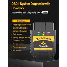 Load image into Gallery viewer, FlyroadUp Car OBD2 Scanner Bluetooth for iPhone iOS Android OBDII Diagnostic Scan Tool Code Reader for Error Code Clear Braking Performance Test_5007
