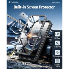 Load image into Gallery viewer, FNTCASE for iPhone 16e Case, with Built-in Screen Protector, Kickstand, Black_7329
