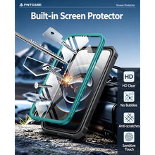 Load image into Gallery viewer, FNTCASE for iPhone 16e Case, with Built-in Screen Protector, Kickstand, Green_7289