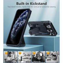 Load image into Gallery viewer, FNTCASE for Samsung Galaxy S24-Ultra Case: Rugged Protective S24 Ultra 5G Mobile Phone Cover with Kickstand & Slide | TPU Shockproof Textured Bumper Military Grade Drop Protection, 6.8 Inch Black_7635