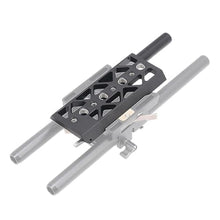 Load image into Gallery viewer, FocusFoto 5" Dovetail Bridge Plate Bottom Tripod Baseplate Lightweight Base Plate Mount for Tilta Standard Camera Cage, Black_8381