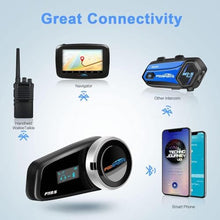 Load image into Gallery viewer, Fodsports FX6S Motorcycle Helmet Bluetooth, 1000M Motorbike Intercom Bluetooth, 6-Way Motorcycle Helmet Communication System/Voice Dial/Universal Pairing/FM Radio(1 Pack), Grey_10363