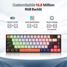 Load image into Gallery viewer, Fogruaden RGB Wired 60% Percent Keyboard Mechanical, 68 Keys Gaming Keyboard 60 Percent with Red Switch, Small Compact Mechanical Keyboard for Win/Mac Laptop PC Gamer (Carbon/68), RedSwitchCarbon_2648