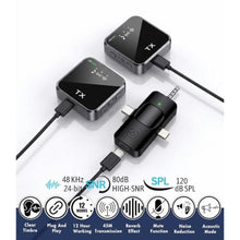 Load image into Gallery viewer, FOKiRa NEW 2026 Mini 3 in 1 Noise-Cancelling Wireless Lavalier Microphone. 45M Long-Range Wireless Transmission and Up to 12 Hours Battery Life. Perfect for Interviews, Vlogging, Podcasting and More., Black_1002