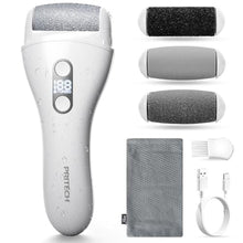 Load image into Gallery viewer, Foot Callus Remover for Feet, Rechargeable IPX7 Waterproof Pedicure Tool for Feet, 2 Speeds & Turbo Electronic Foot Scrubber, 90 Mins Long Lasting for Dead Skin & Cracked Heels, White_1