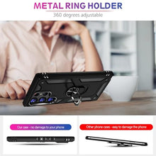Load image into Gallery viewer, for Samsung Galaxy S24 Ultra Case with Screen Protector, Military Grade Rugged Shockproof Heavy Duty S24 Ultra 5G Protective Cover for Samsung S24 Ultra Magnetic Ring Kickstand Phone Case (Black)_1666