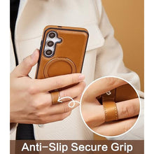 Load image into Gallery viewer, for Samsung Galaxy S25 Plus & S24 Plus Case Leather with Stand, Brown_3503
