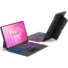 Load image into Gallery viewer, for Samsung Galaxy Tab S11 Ultra/S10 Ultra/S9 Ultra/S8 Ultra 14.6 inch Keyboard Case: 3 Zone 7 Colors Backlit Keyboard with Trackpad | Touchpad Magnetic Detachable Key Board Cover with Pen Holder_1