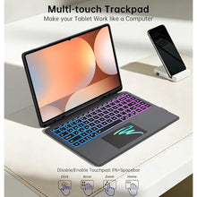 Load image into Gallery viewer, for Samsung Galaxy Tab S11 Ultra/S10 Ultra/S9 Ultra/S8 Ultra 14.6 inch Keyboard Case: 3 Zone 7 Colors Backlit Keyboard with Trackpad | Touchpad Magnetic Detachable Key Board Cover with Pen Holder_9