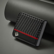 Load image into Gallery viewer, for Samsung Galaxy Z Flip 7 Case Ultra Thin Hard Carbon Fiber PU Leather Hybrid Phone Cases Anti -Fingerprint Shockproof Protective Cover for Samsung Z Flip 7 5G Shell (Galaxy Z Flip 7) Black_1711