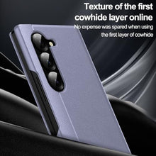 Load image into Gallery viewer, for Samsung Galaxy Z Fold 7 with Smart Small Screen View, S-View Wallet Phone Case, for Samsung Fold 7 Case Smart Window Cover, Smart Flip Leather Protective Cover for Samsung Z Fold 7 Purple_1841