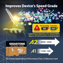 Load image into Gallery viewer, for Switch 1 Only GIGASTONE 1TB Micro SD Card, 4K Game Turbo, up to 160/130 MB/s, Memory Card for Gaming Console, Action Camera, UHD Video UHS-I U3 A2 4K C105-Years Data Recovery_942