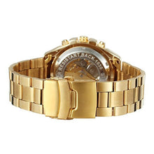 Load image into Gallery viewer, FORSINING Men's Self-Winding Analogue Skeleton Watch with Stainless Steel Bracelet, gold_8685