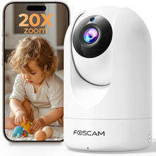 Load image into Gallery viewer, FOSCAM Home Security Camera R4S 4MP(2K) WiFi Camera, 2.4/5GHz Wireless IP Indoor Camera with AI Human Detection & Sound Detection, 33ft Night Vision, 2-Way Audio,Compatible with Alexa, White_1
