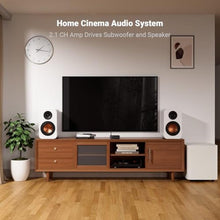Load image into Gallery viewer, Fosi Audio BT30D Bluetooth 5.0 Stereo Audio Receiver Amplifier 2.1 Channel Mini Hi-Fi Class D Integrated Amp 50 Watt x2+100 Watt for Home Outdoor Passive Speakers/Subwoofer Powered Subwoofer, Black_7303