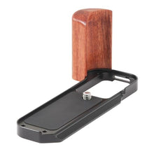 Load image into Gallery viewer, FOTGA Lightweight X-T30III Wooden L-Shape Side Handle Grip Hand Grip for Fujifilm X-T30 III Camera,with 1/4"-20 Mounts,Quick Release Arca Swiss Tripod Mount Plate, Black_244