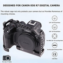 Load image into Gallery viewer, Foto4easy Aluminum Alloy R7 Cage for Canon EOS R7 Mirrorless Digital Camera Body,Cage Rig with Quick Release Plate for Arca, Black_6919