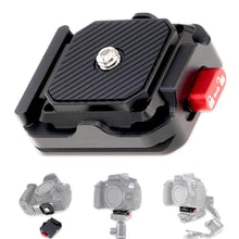 Load image into Gallery viewer, Foto4easy Arca Swiss Quick Release Plate (1/4" Mounting Screw) for DSLR Camera,QR Plate Clamp for Tripod Stabilizer Gimbal Monopod Slider, Black_1