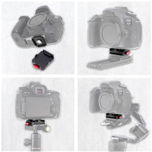 Load image into Gallery viewer, Foto4easy Arca Swiss Quick Release Plate (1/4" Mounting Screw) for DSLR Camera,QR Plate Clamp for Tripod Stabilizer Gimbal Monopod Slider, Black_6451