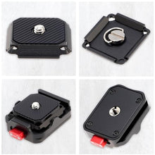 Load image into Gallery viewer, Foto4easy Arca Swiss Quick Release Plate (1/4" Mounting Screw) for DSLR Camera,QR Plate Clamp for Tripod Stabilizer Gimbal Monopod Slider, Black_6453