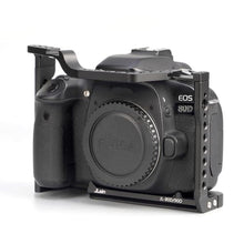 Load image into Gallery viewer, Foto4easy Camera Cage Compatible with Canon 90D 80D 70D Cameras,Quick Release Plate for Arca-Swiss,1/4" & 3/8" Screw Holes and Cold Shoe Mount for Accessories, Black_6480