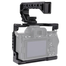 Load image into Gallery viewer, Foto4easy Camera Cage for Sony A7 IV A7S III DSLR Camera,Cage with Handle Grip and Quick Release 1/4'' 3/8'' Screw Expansion Microphone Monitor Fill Light, Black_7006