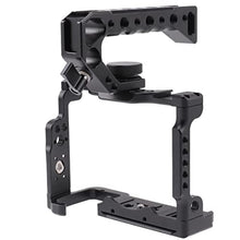 Load image into Gallery viewer, Foto4easy Camera Cage for Sony A7 IV A7S III DSLR Camera,Cage with Handle Grip and Quick Release 1/4'' 3/8'' Screw Expansion Microphone Monitor Fill Light, Black_7007