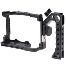 Load image into Gallery viewer, Foto4easy Camera Cage for Sony A7 IV A7S III DSLR Camera,Cage with Handle Grip and Quick Release 1/4'' 3/8'' Screw Expansion Microphone Monitor Fill Light, Black_7008
