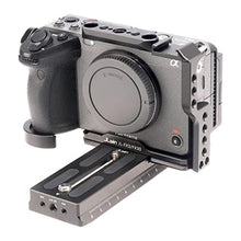 Load image into Gallery viewer, Foto4easy fx3&fx30 cage rig for Sony FX30 FX3 Camera,Quick Release Plate for Arca-Swiss,NATO Rail,1/4" & 3/8" Screw Holes and Cold Shoe Mount for Accessories, Black_6764