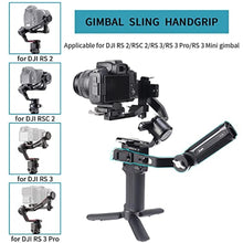 Load image into Gallery viewer, Foto4easy Gimbal Sling Handgrip Adjustable Handle for DJI RS 2 RSC 2 RS 3 RS 3 Pro RS 3 Mini Gimbal Handheld Stabilizer, Black_6776