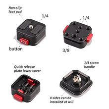 Load image into Gallery viewer, Foto4easy Quick Release Plate Camera Tripod Mount Claw Arca QR Plate Adapter for Sony Canon Nikon Camera Tripod Monopod Slider Gimbal Stabilizer Black_7032