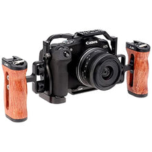Load image into Gallery viewer, Foto4easy r8 cage for Canon R8 Camera with Quick Release Plate for Arca-Swiss,Includes Dual Universal Side Wooden Handle, Black_6749