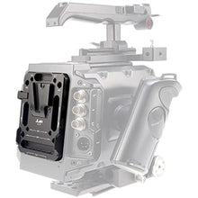 Load image into Gallery viewer, Foto4easy Universal V Mount Battery Plate, Aluminum V-Lock Battery Mount Plate with 15mm Rod Clamp, Built-in M3&M4 and 1/4" Thread Hole Quick Release Plate, Black_6768
