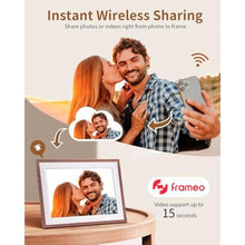 Load image into Gallery viewer, Frameo 10.1 Inch WiFi Digital Picture FrameElectronic Frame,1280 * 800IPS HD Cloud Smart Digital Photo Frame,32GB Storage, Wall Mountable, Auto-Rotate,Easy to Share Photos or Videos via FRAMEO APP, Woodgraincolor_1344