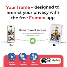 Load image into Gallery viewer, Frameo White 10.1 Inch Smart WiFi Digital Photo Frame,Digital Picture Frame Wi-Fi with 32GB Storage & SD Slot, Electronic Picture Frame IPS Touch Screen with Auto-Rotate, Gifts for Mom, House Warming, wifiGBWhite_1158